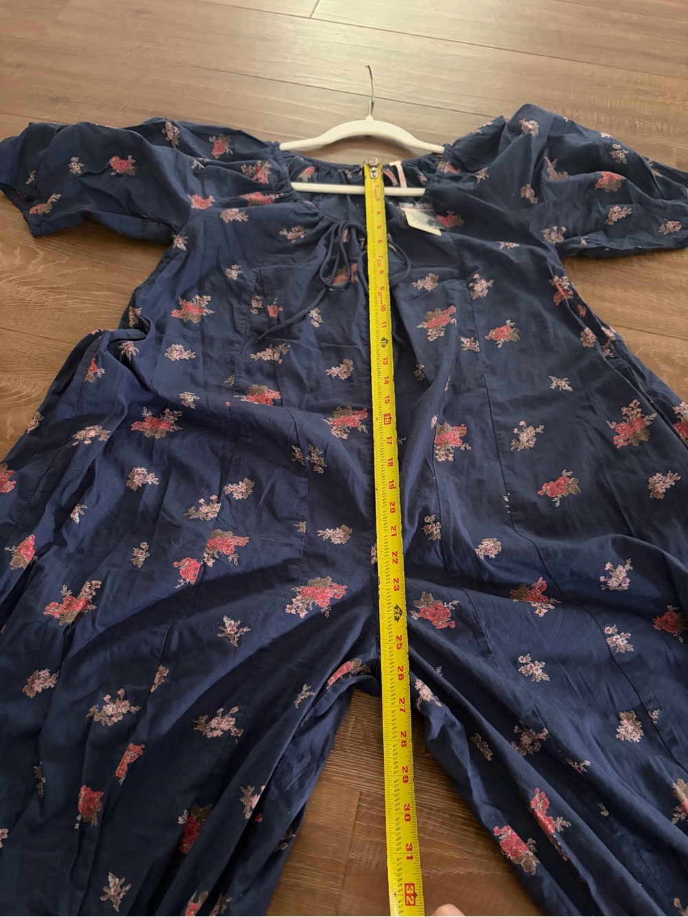 Free People Bop Around Navy/Floral Jumpsuit NWT - Picture 12 of 16